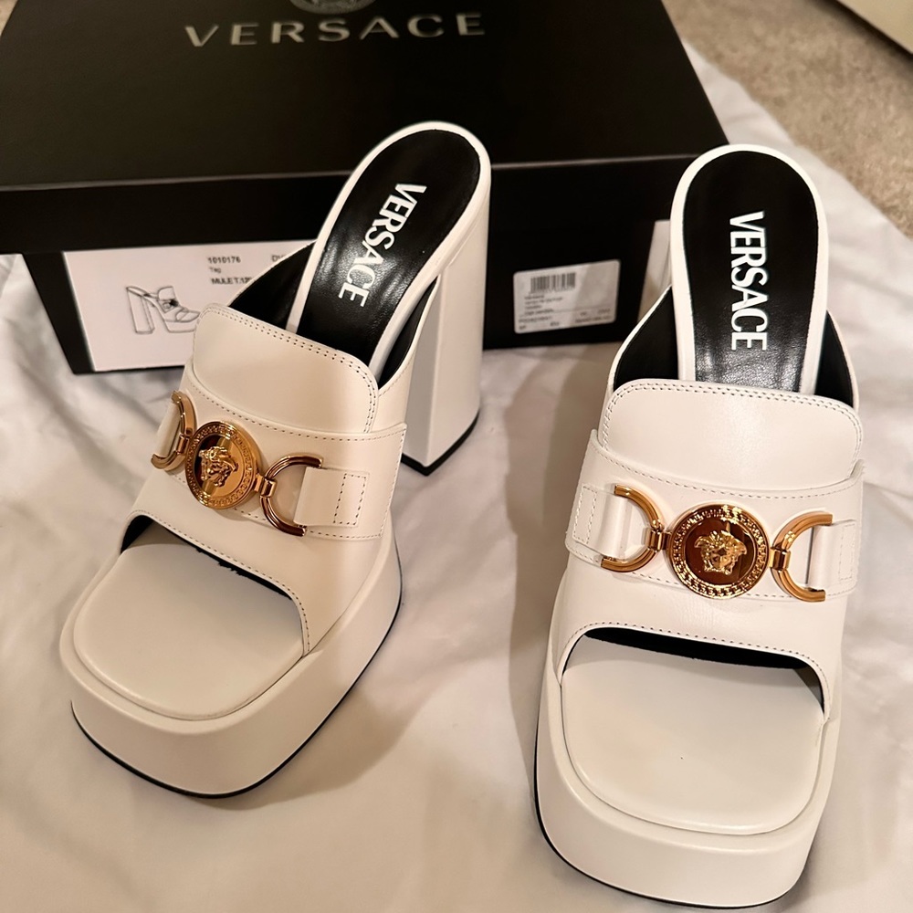 Versace Aevitas 120mm Platform mules